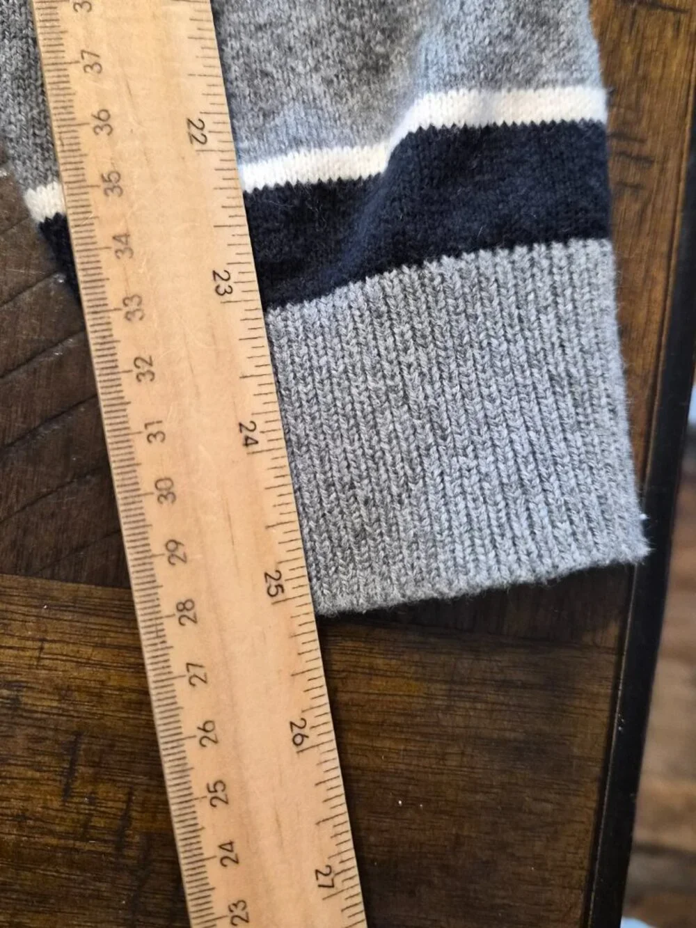 J.Crew Sweater Cotton-Cashmere Crewneck Mens Size Medium Gray Striped G891